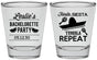 Personalized Bachelorette Shot Glasses - Fiesta Siesta Tequila Repeat | 60003