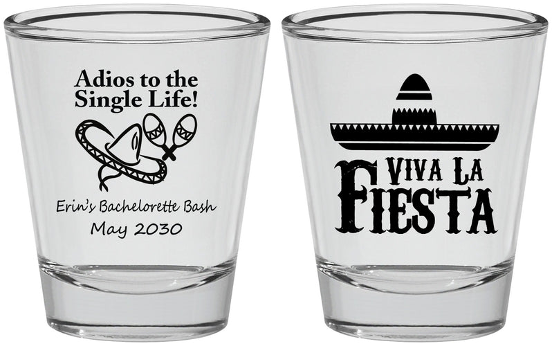 Personalized Bachelorette Shot Glasses - Viva La Fiesta | 60005