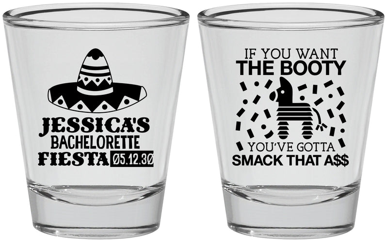 Personalized Bachelorette Shot Glasses - Mexico Fiesta | 60006