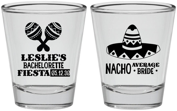 Personalized Bachelorette Shot Glasses - Nacho Average Bride | 60007