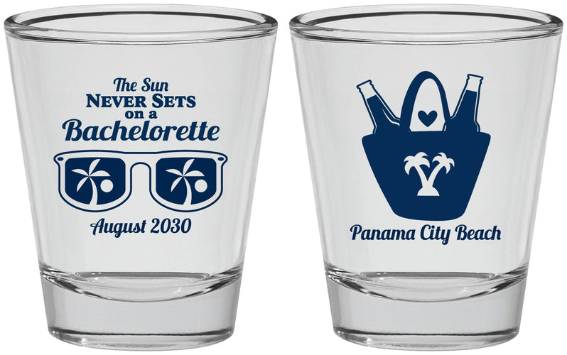 Personalized Bachelorette Shot Glasses - Beach | 60010