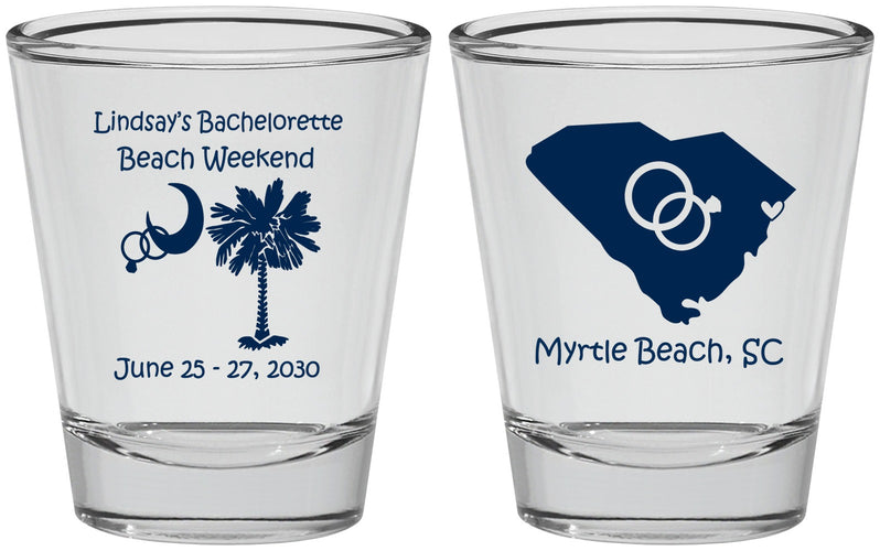 Personalized Bachelorette Shot Glasses - South Carolina | 60012