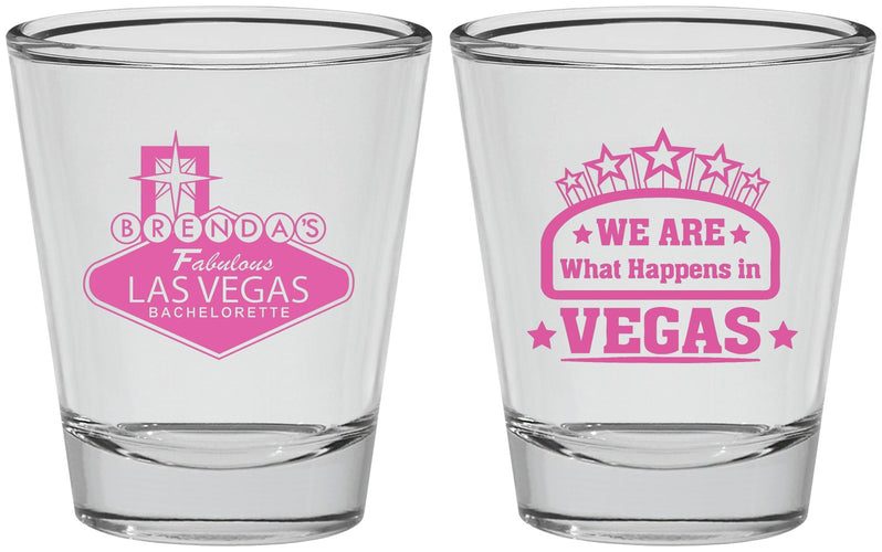 Personalized Bachelorette Shot Glasses - Las Vegas | 60016