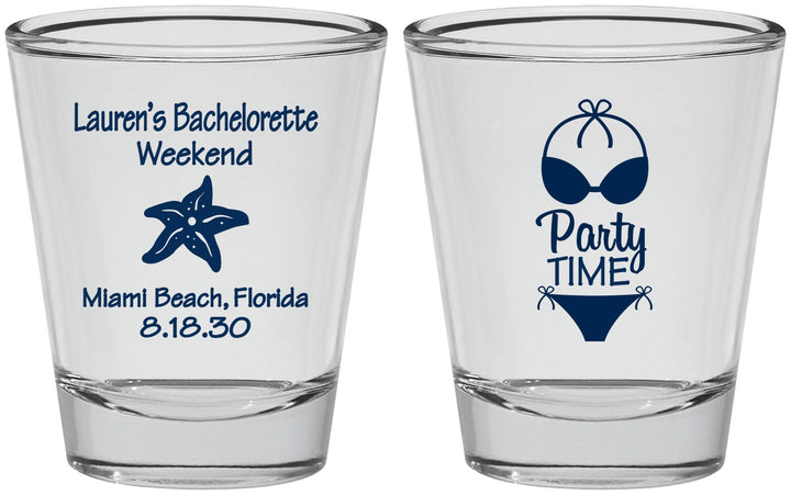 Personalized Bachelorette Shot Glasses - Bikini | 60027