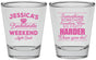 Personalized Bachelorette Shot Glasses - Something Borrowed | 60028