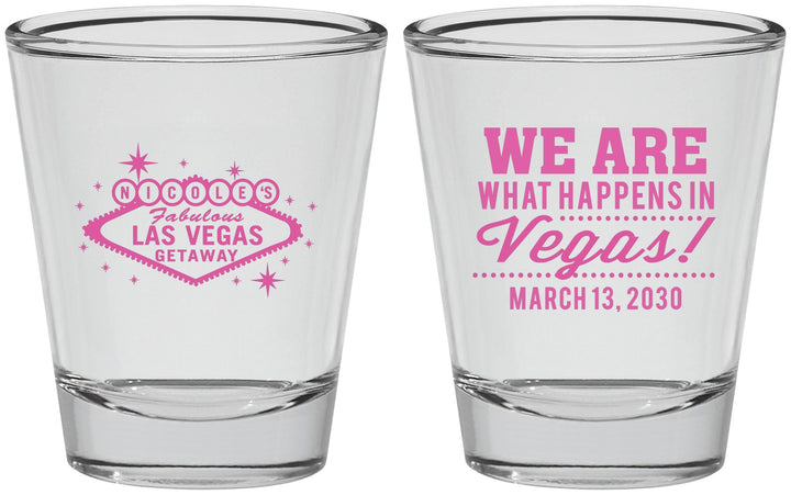 Personalized Bachelorette Shot Glasses - Las Vegas | 60029