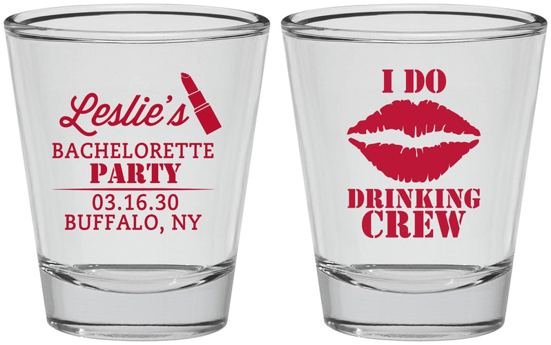 Personalized Bachelorette Shot Glasses - I Do Drinking Team | 60031