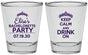 Personalized Bachelorette Shot Glasses - Keep Calm Drink On | 60036