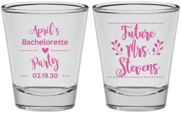 Personalized Bachelorette Shot Glasses - Future Mrs | 60037