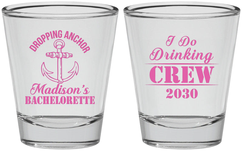 Personalized Bachelorette Shot Glasses - I Do Drinking Team | 60038