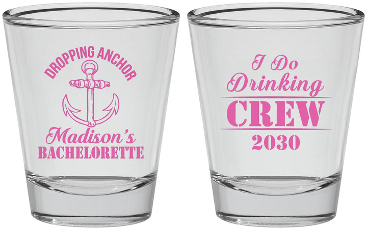 Personalized Bachelorette Shot Glasses - I Do Drinking Team | 60038
