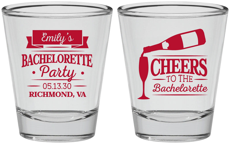 Personalized Bachelorette Shot Glasses - Cheers | 60052
