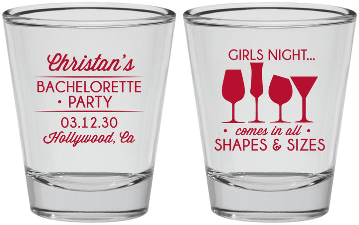 Personalized Bachelorette Shot Glasses - Girls Night | 60054