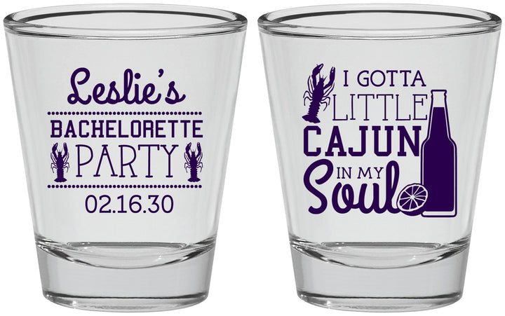 Personalized Bachelorette Shot Glasses - Little Cajun In My Soul | 60058