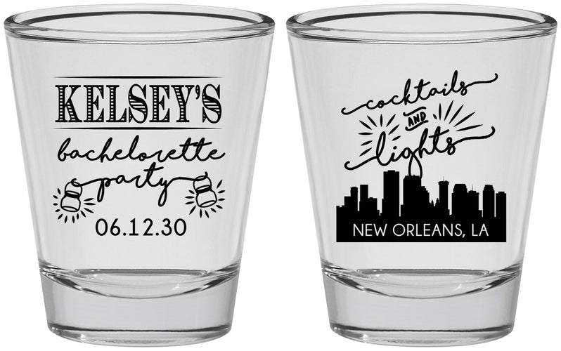 Personalized Bachelorette Shot Glasses - New Orleans | 60066