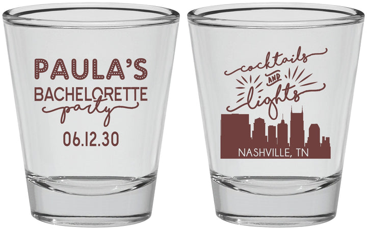 Personalized Bachelorette Shot Glasses - Nashville | 60068