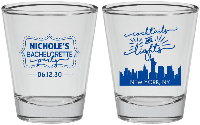 Personalized Bachelorette Shot Glasses - New York | 60069