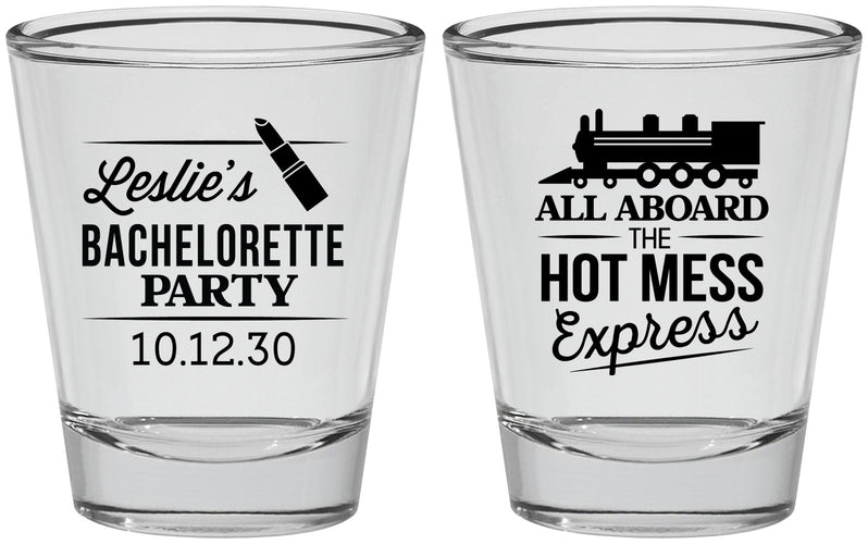 Personalized Bachelorette Shot Glasses - Hot Mess Express | 60075