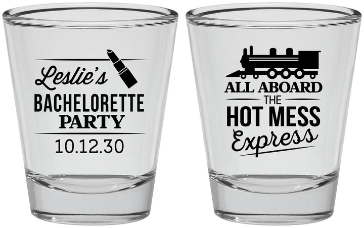 Personalized Bachelorette Shot Glasses - Hot Mess Express | 60075