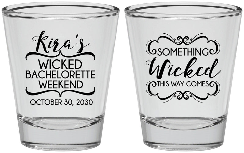 Personalized Bachelorette Shot Glasses - Something Wicked | 60076