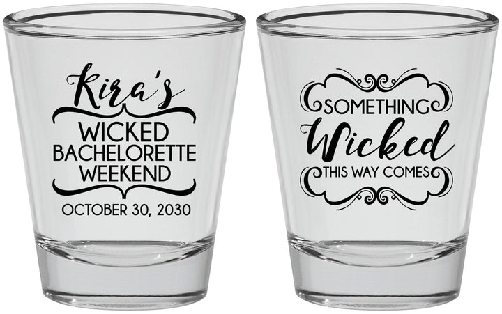 Personalized Bachelorette Shot Glasses - Something Wicked | 60076