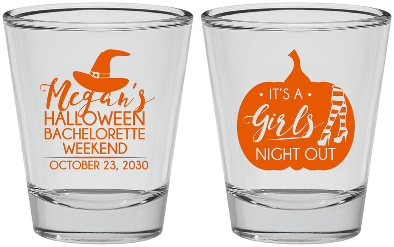 Personalized Bachelorette Shot Glasses - Halloween Girls Night Out | 60077