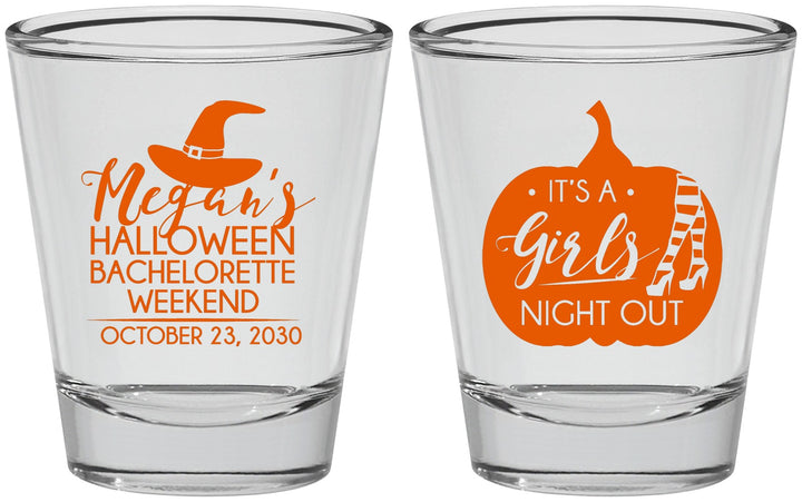 Personalized Bachelorette Shot Glasses - Halloween Girls Night Out | 60077