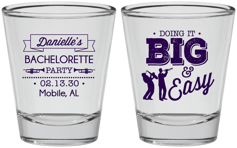 Personalized Bachelorette Shot Glasses - New Orleans | 60084