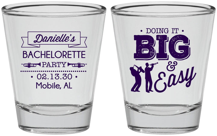 Personalized Bachelorette Shot Glasses - New Orleans | 60084