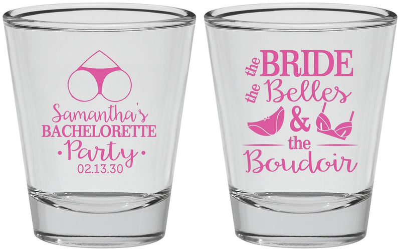 Personalized Bachelorette Shot Glasses - Brides Bells Boudoir | 60085