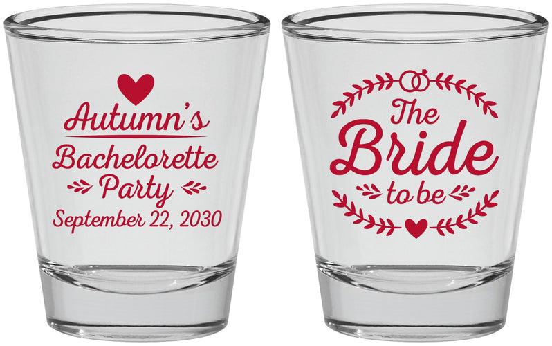 Personalized Bachelorette Shot Glasses - Bride To Be | 60088