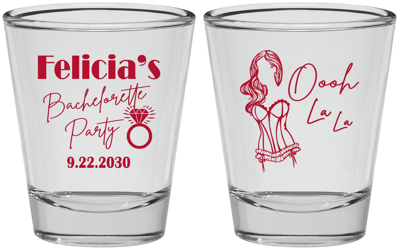 Personalized Bachelorette Shot Glasses - Paris | 60090
