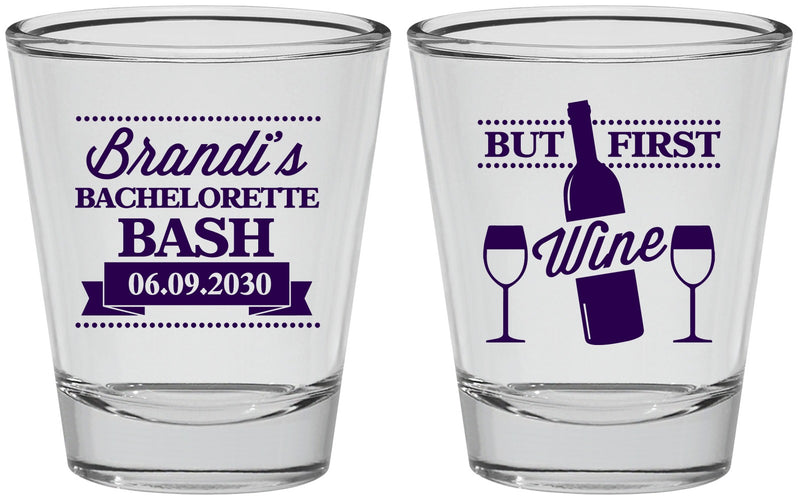 Personalized Bachelorette Shot Glasses - Wine | 60099