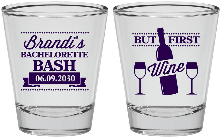 Personalized Bachelorette Shot Glasses - Wine | 60099