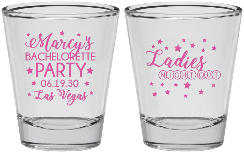 Personalized Bachelorette Shot Glasses - Ladies Night Out | 60101
