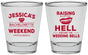 Personalized Bachelorette Shot Glasses - Raising A Little Hell | 60106