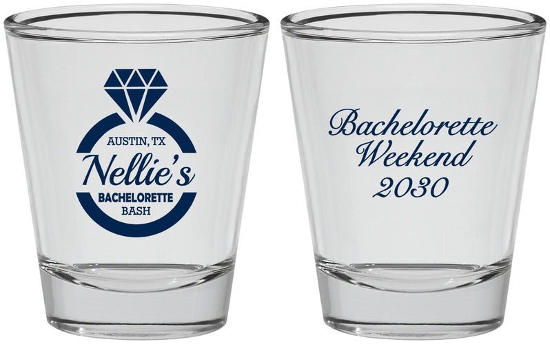 Personalized Bachelorette Shot Glasses - Ring | 60115