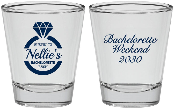 Personalized Bachelorette Shot Glasses - Ring | 60115