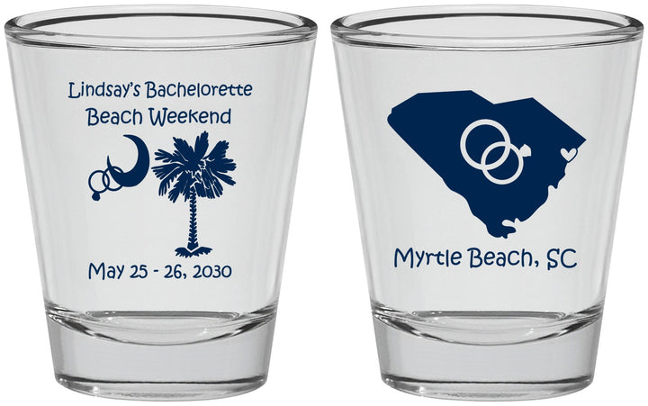 Personalized Bachelorette Shot Glasses - South Carolina | 60117