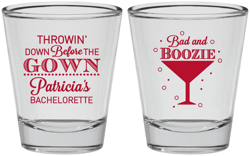 Personalized Bachelorette Shot Glasses - Bad And Boozie | 60121