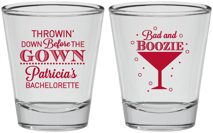 Personalized Bachelorette Shot Glasses - Bad And Boozie | 60121