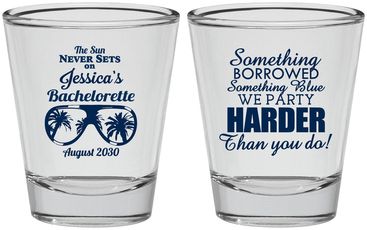 Personalized Bachelorette Shot Glasses - Something Borrowed | 60132