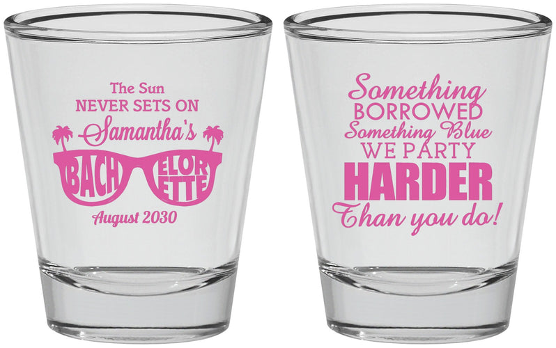 Personalized Bachelorette Shot Glasses - Something Borrowed | 60133