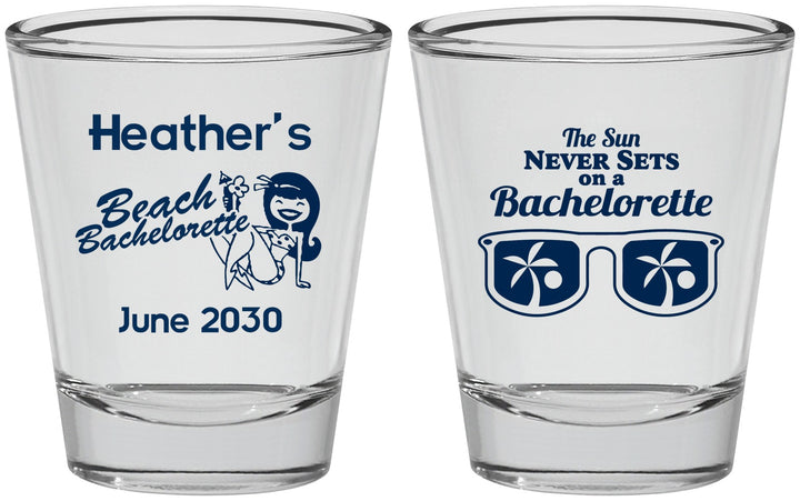 Personalized Bachelorette Shot Glasses - Beach | 60135