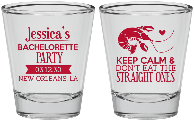 Personalized Bachelorette Shot Glasses - Crawfish Boil | 60137