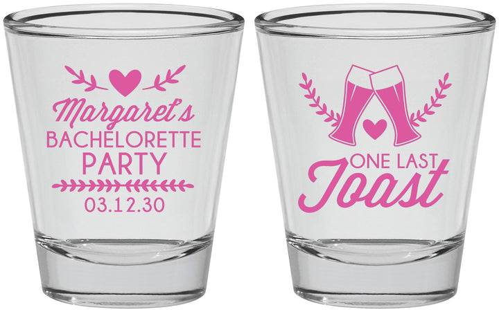 Personalized Bachelorette Shot Glasses - One Last Toast | 60147