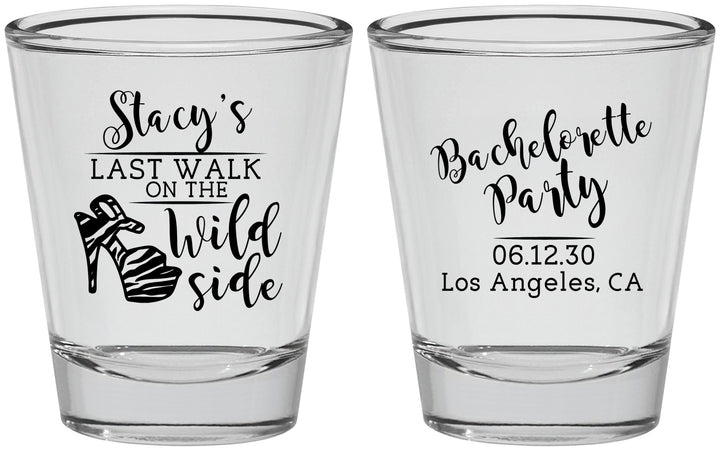 Personalized Bachelorette Shot Glasses - Last Walk Wild Side | 60148