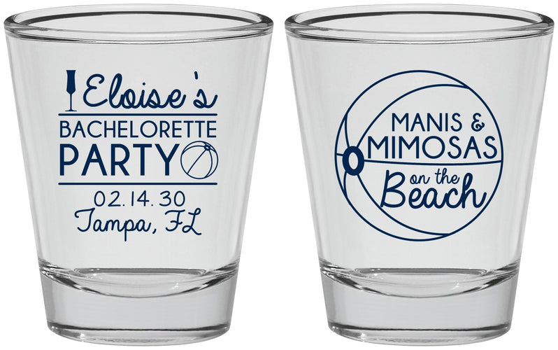 Personalized Bachelorette Shot Glasses - Manis Mimosas | 60149
