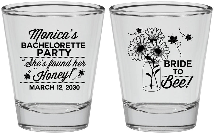 Personalized Bachelorette Shot Glasses - Bride To Bee | 60152