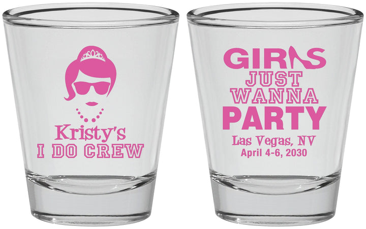 Personalized Bachelorette Shot Glasses - Girls Just Wanna Party | 60158
